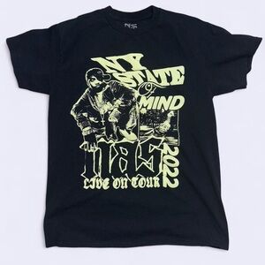 Nas NY State of Mind 2022 Concert Rap Tee Black Medium